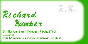 richard mumper business card